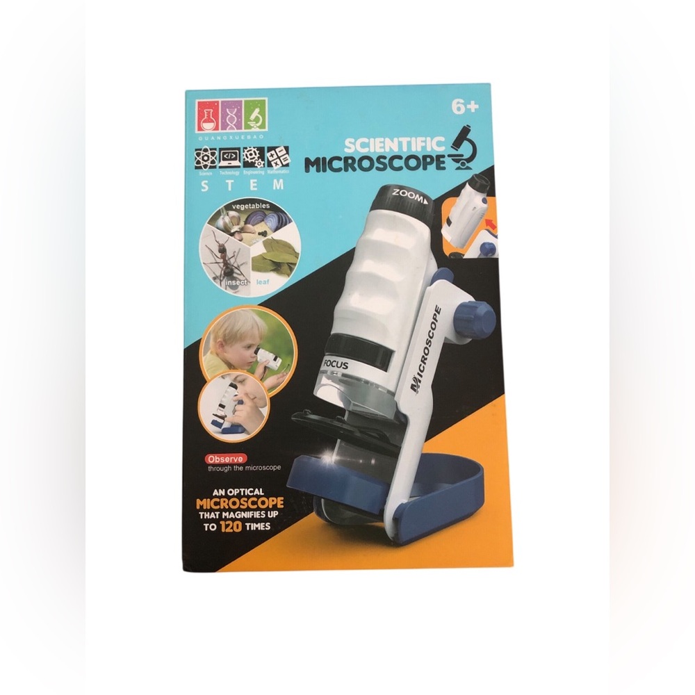 NWT STEM Pocket Portable Scientific Microscope Kit 60 x 120 Magnification